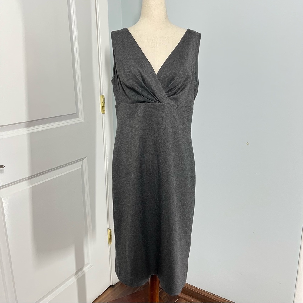 Eliza J charcoal gray shift classic dress size 12